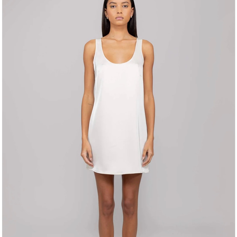 LESET Barb Tank Dress in Crème, Size L